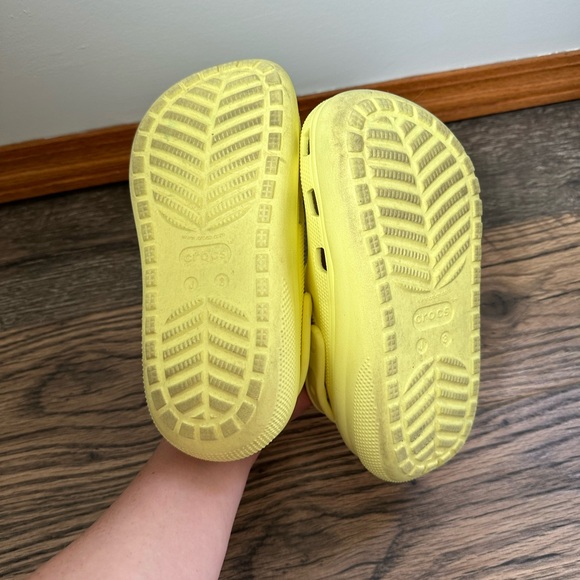 Neon Yellow Platform Crocs - Picture 3 of 5
